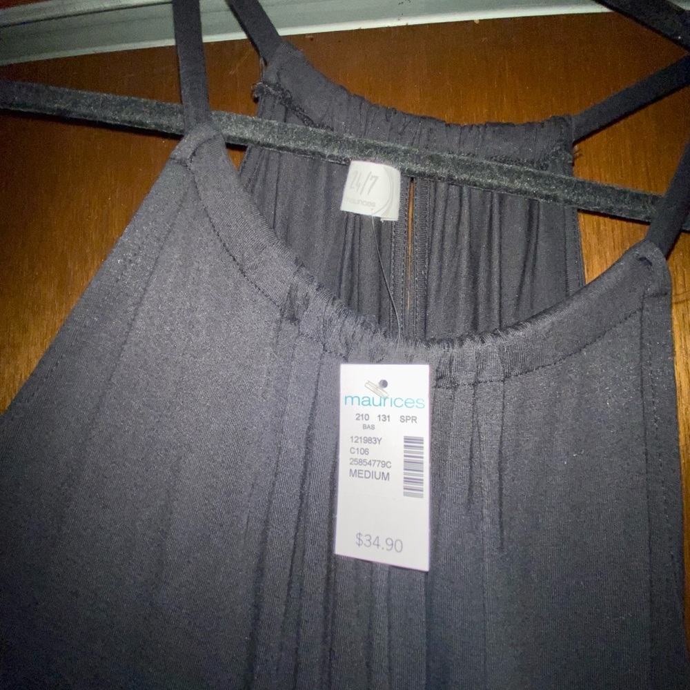 NWT Maurices Black Maxi Dress. Size Medium.